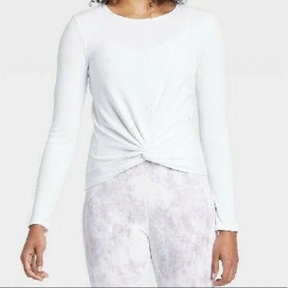 Front Twist Knot Active Moisture Wick Top